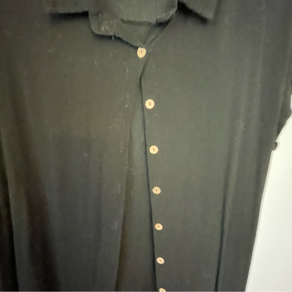 Black Button-Down coverup - Picture 3 of 4